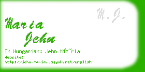 maria jehn business card